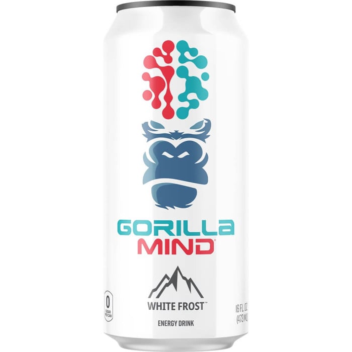 Gorilla Mind Energy Drink - 1 Can White Frost