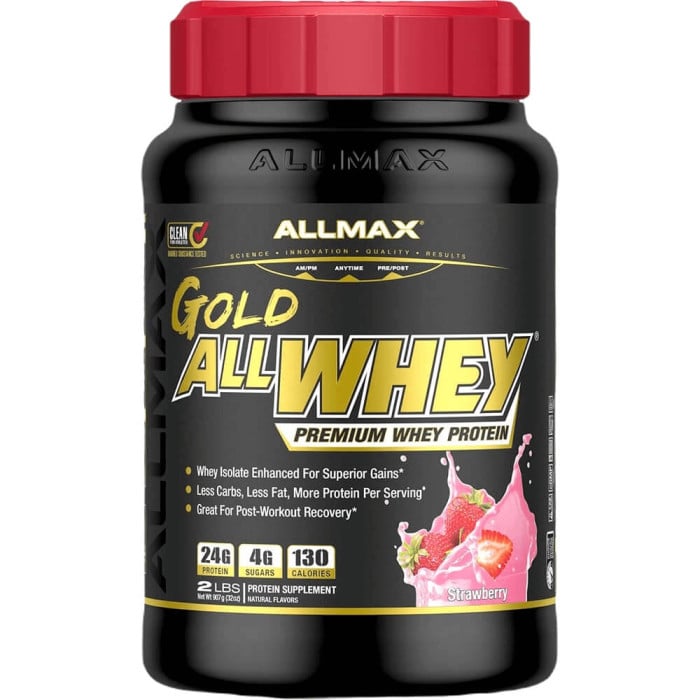 AllMax Nutrition Gold AllWhey - 2lbs Strawberry