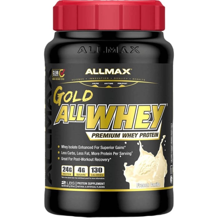 AllMax Nutrition Gold AllWhey - 2lbs Vanilla