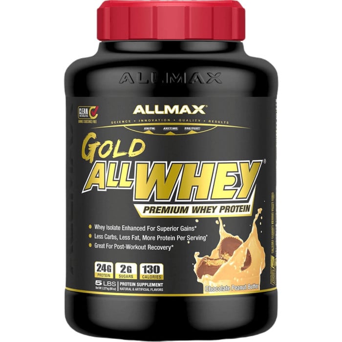 AllMax Nutrition Gold AllWhey - 5lbs Chocolate Peanut Butter