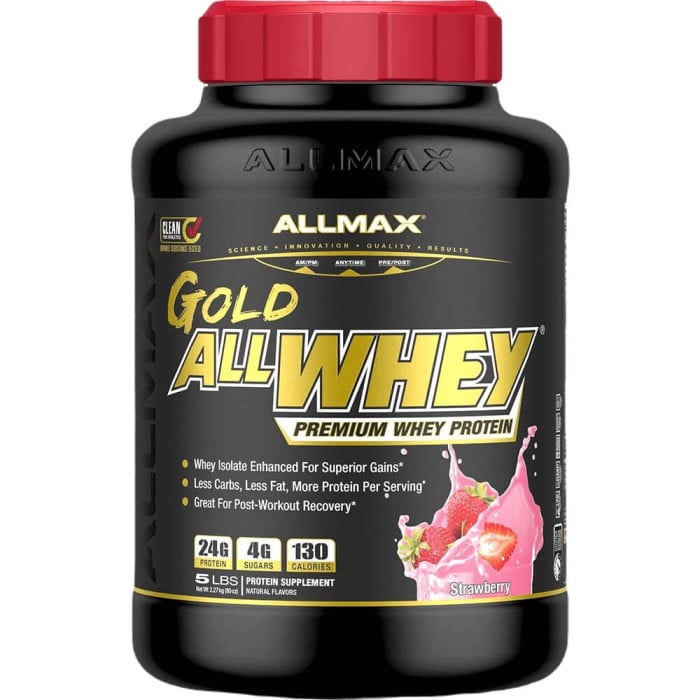AllMax Nutrition Gold AllWhey - 5lbs Strawberry