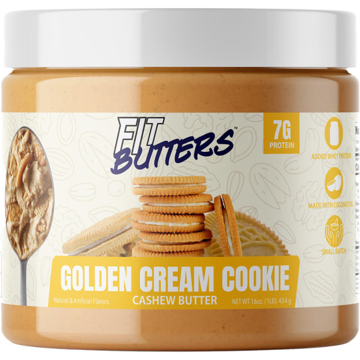 Fit Butters Nut Butter 16oz - Cashew Butter Golden Cream Cookie