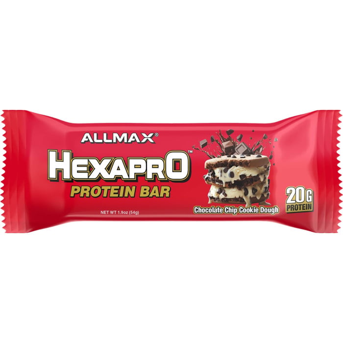 AllMax Nutrition Hexapro Protein Bar - 1 Bar Chocolate Chip Cookie Dough