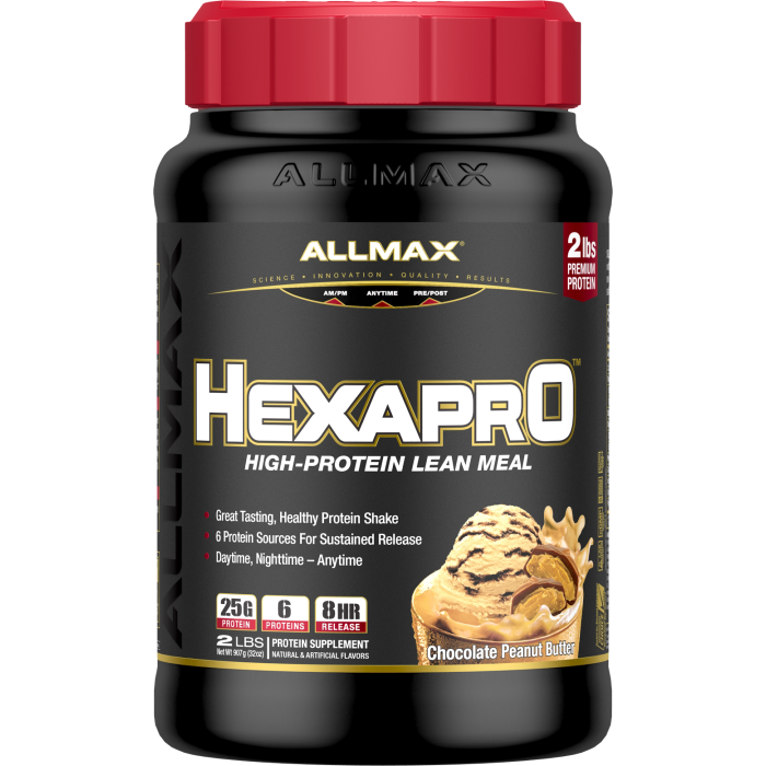 AllMax Nutrition HexaPro - 2lbs Chocolate Peanut Butter