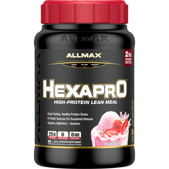 AllMax Nutrition HexaPro - 2lbs Strawberry