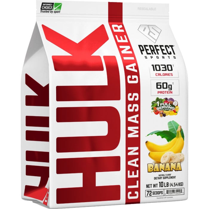 Perfect Sports Hulk Clean Mass Gainer 10lbs Banana