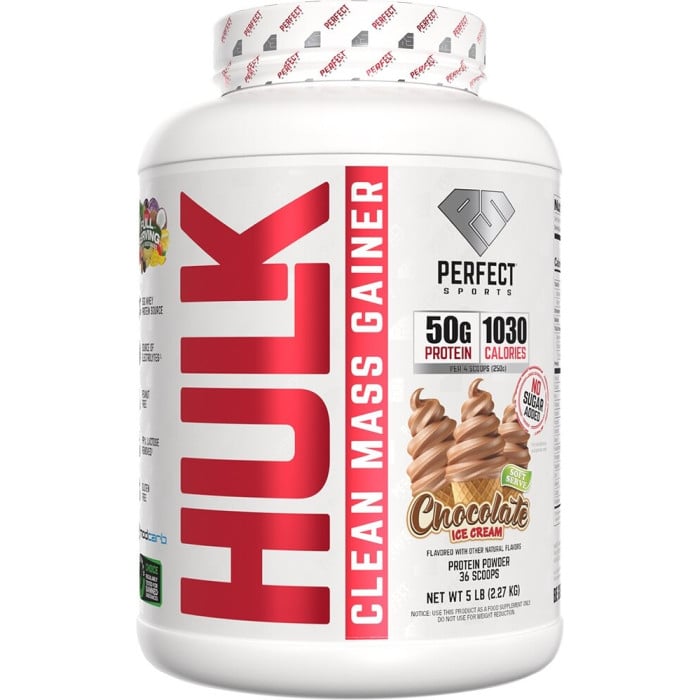 Perfect Sports Hulk Clean Mass Gainer - 5lbs Chocolate Ice Cream