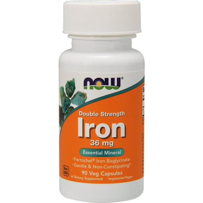NOW Foods Iron 36mg 90 VCaps