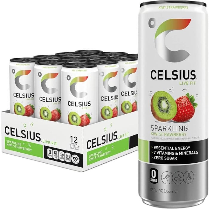Celsius Energy Drink 12oz - Box of 12 Kiwi Strawberry