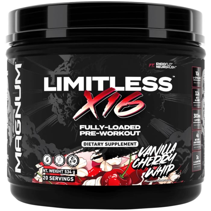 Magnum Nutraceuticals Limitless X16 - 20 Servings Vanilla Cherry Whip