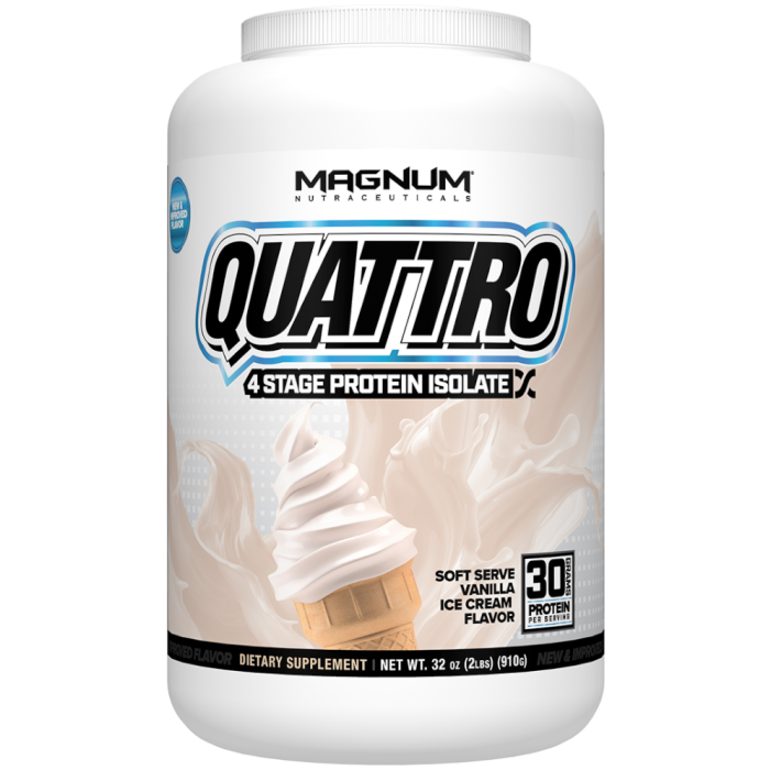 Magnum Nutraceuticals Quattro 2lbs Vanilla Ice Cream