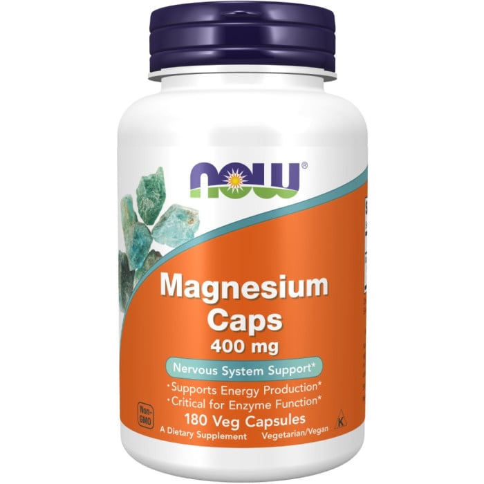 NOW Foods Magnesium Caps 400mg - 180 Veg Capsules