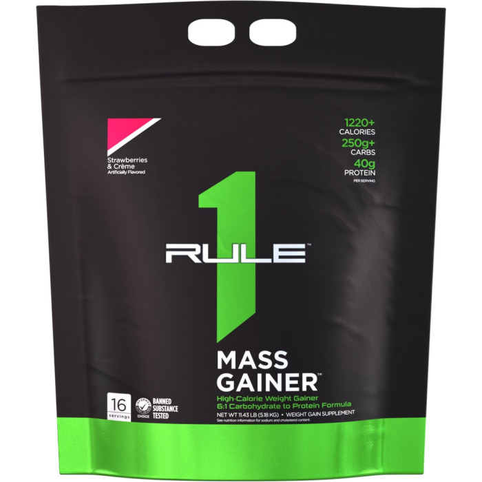 Rule 1 R1 Mass Gainer - 11lbs Strawberries & Creme