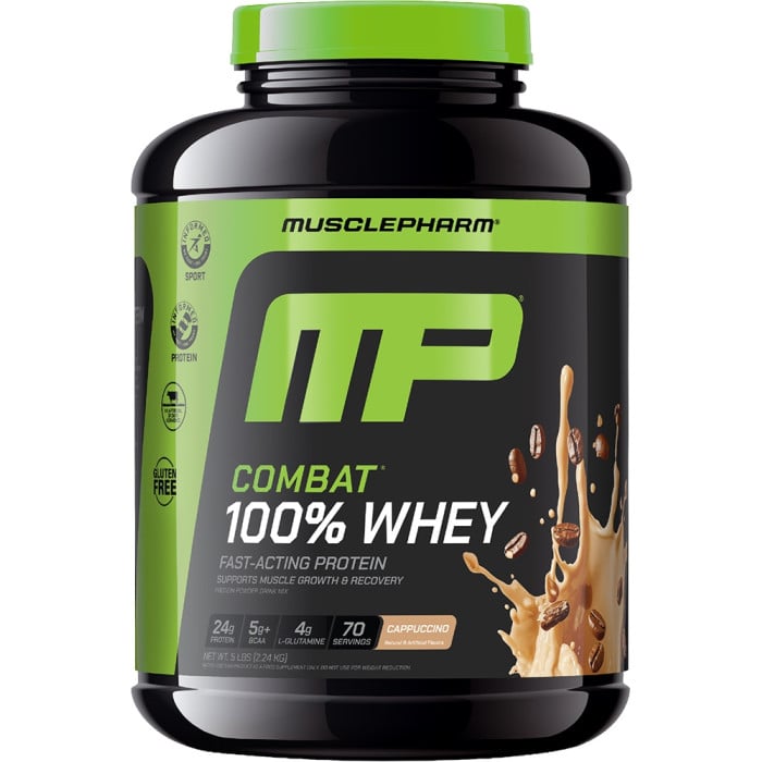 MusclePharm Combat 100% Whey - 5lbs Cappuccino
