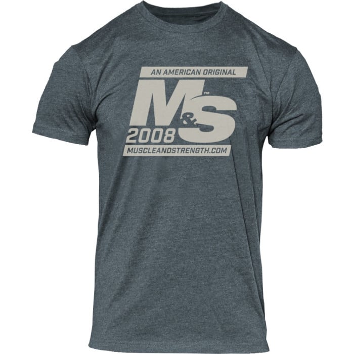 Muscle & Strength Signature Tee - Indigo