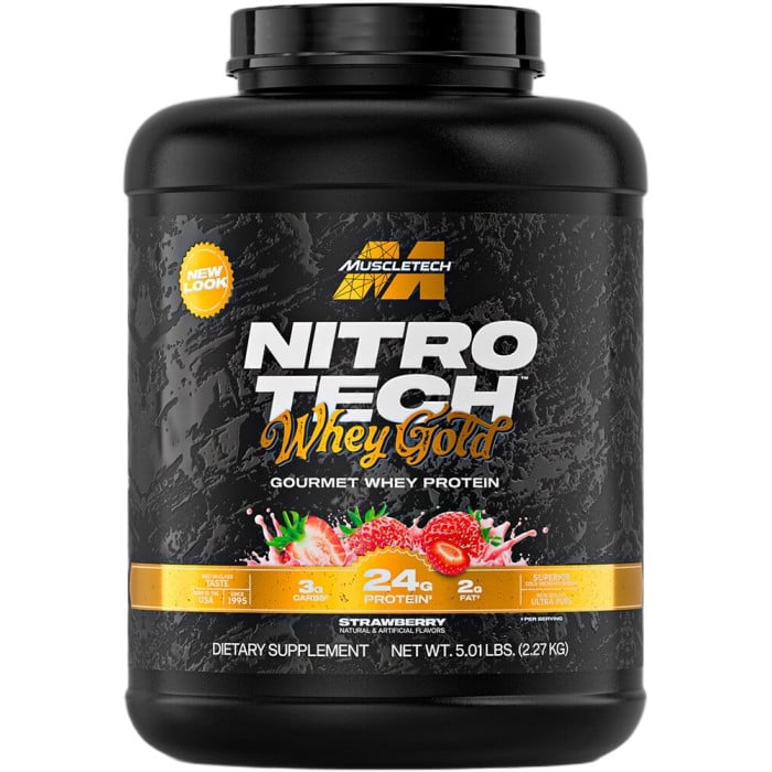 MuscleTech Nitro-Tech 100% Whey Gold - 5lbs Strawberry