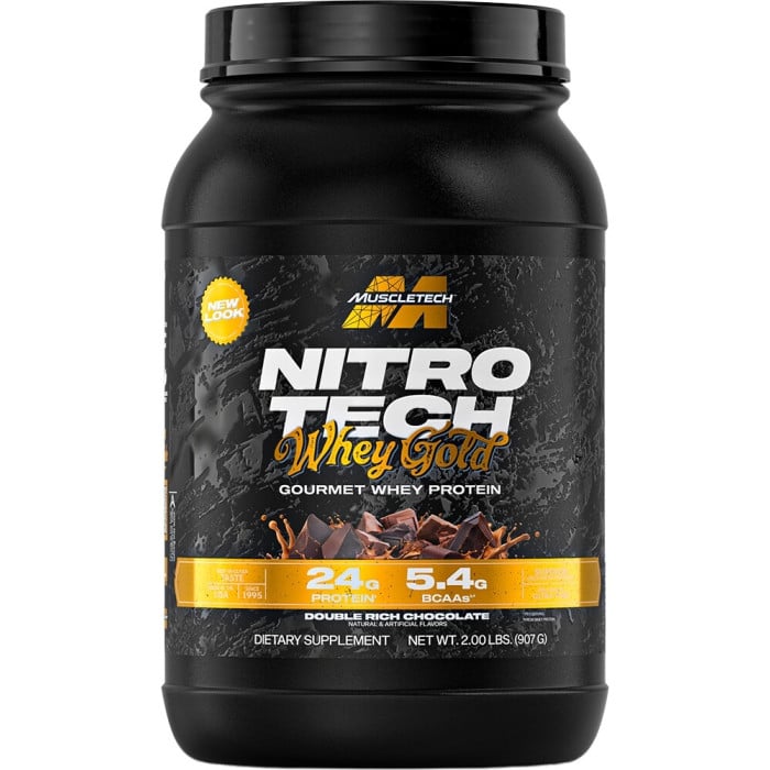 MuscleTech Nitro-Tech 100% Whey Gold - 2lbs Double Rich Chocolate