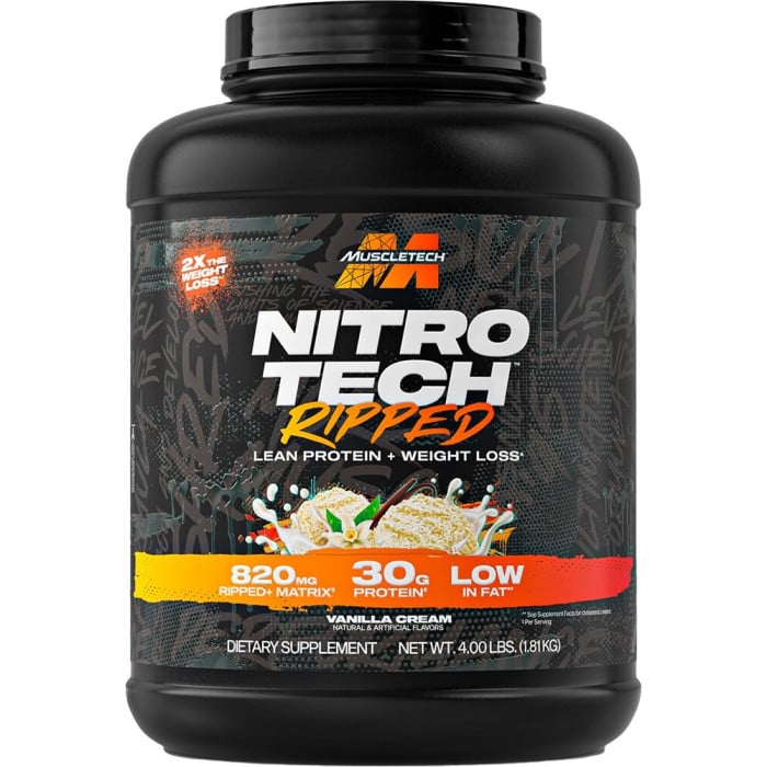 MuscleTech Nitro-Tech Ripped - 4lbs Vanilla Cream