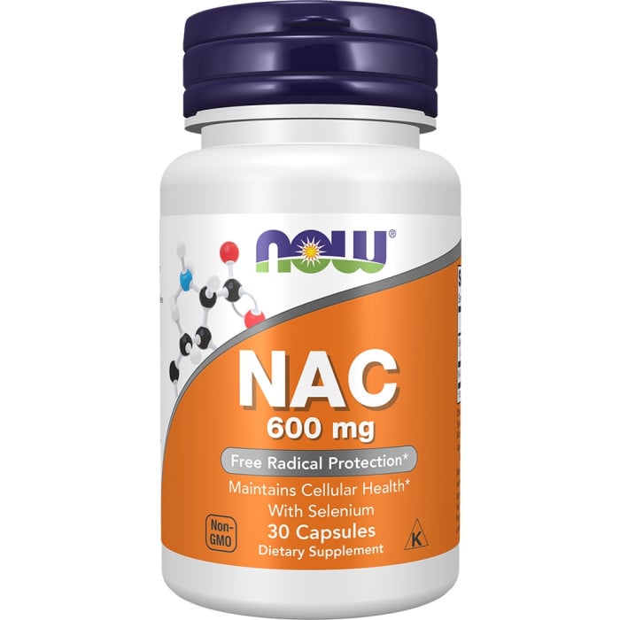 NOW Foods NAC (N-Acetyl Cysteine) 600 mg - 30 VCaps