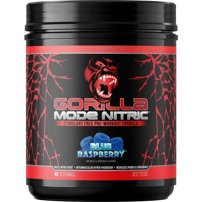 Gorilla Mind Gorilla Mode Nitric - 40 Servings Blue Raspberry