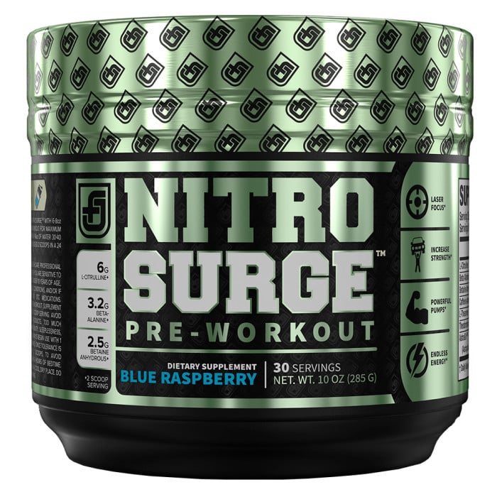 Jacked Factory Nitrosurge Pre-Workout - 30 Servings Blue Raspberry