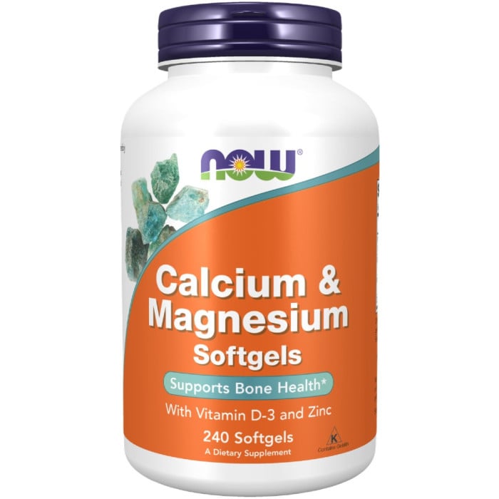 NOW Foods Calcium & Magnesium w/ Vitamin D-3 & Zinc - 240 Softgels