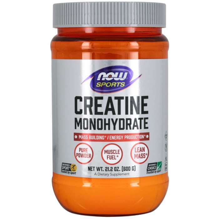 NOW Sports Creatine Monohydrate Powder - 600g Unflavored