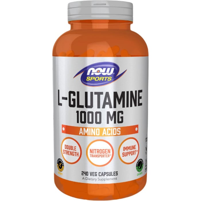 NOW Sports L-Glutamine Capsules - 240 Capsules