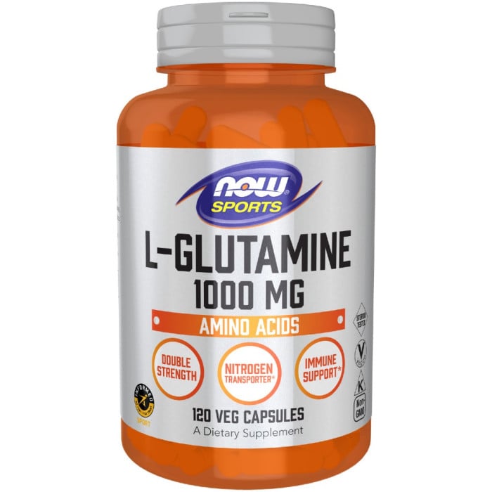 NOW Sports L-Glutamine Capsules - 120 Capsules