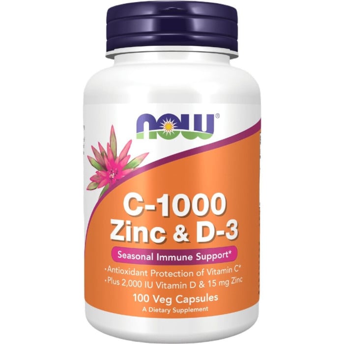 NOW Foods C-1000 Zinc & D-3 - 100 VCaps