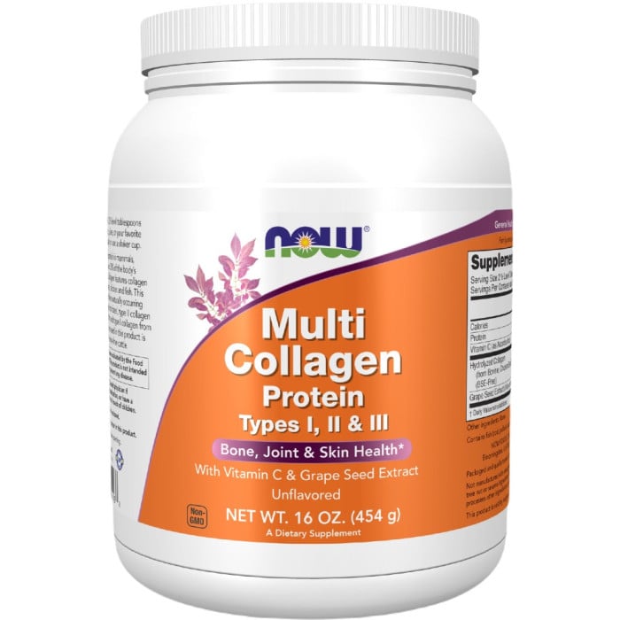 NOW Foods Multi Collagen Protein Types I, II & III Powder - 16oz