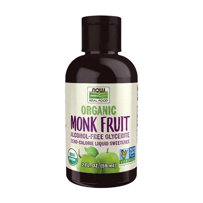 NOW Foods Organic Monk Fruit Liquid Alcohol-Free Glycerite - 2oz Unflavored