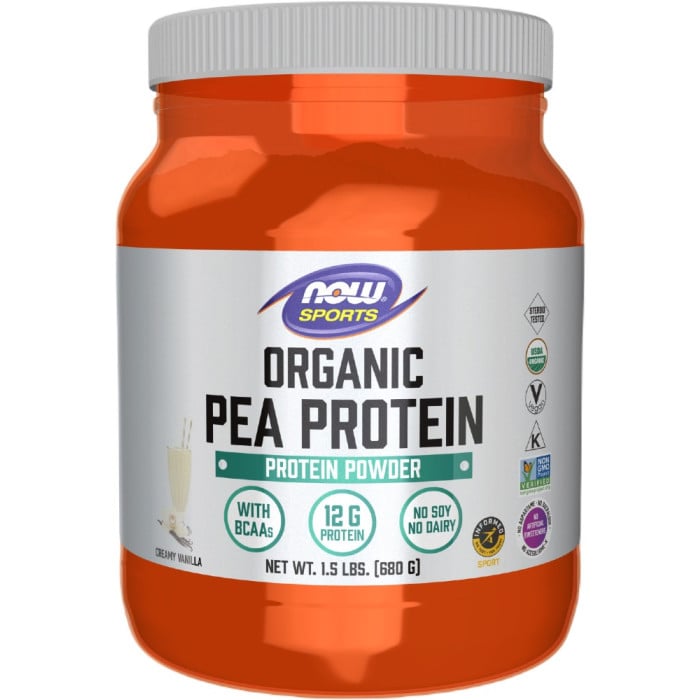 NOW Sports Organic Pea Protein - 1.5lbs Creamy Vanilla