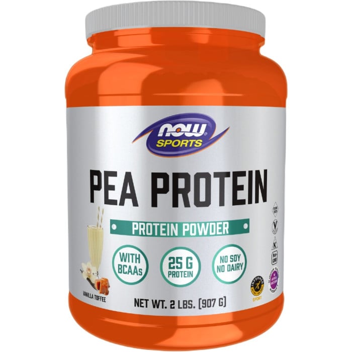 NOW Sports Pea Protein - 2lbs Vanilla Toffee