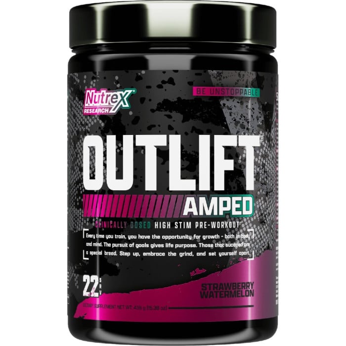 Nutrex Outlift Amped - 22 Servings Strawberry Watermelon