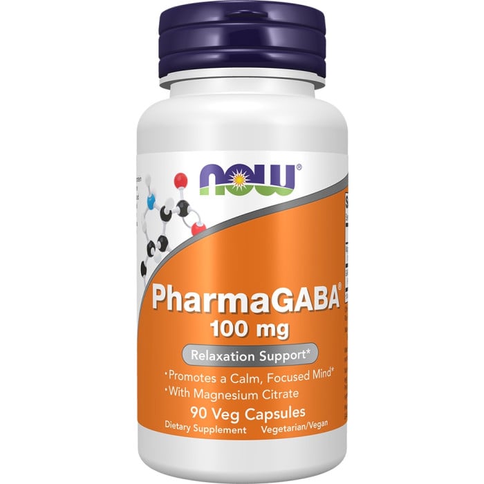 NOW Foods PharmaGABA 100mg - 90 VCaps