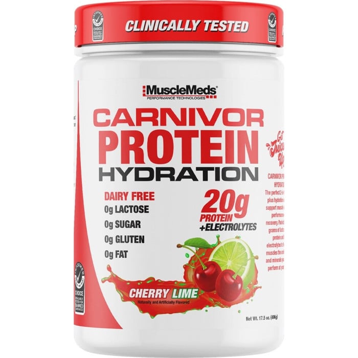 MuscleMeds Carnivor Protein Hydration - 1lb Cherry Lime