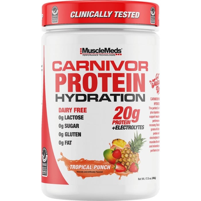 MuscleMeds Carnivor Protein Hydration - 1lb Tropical Punch