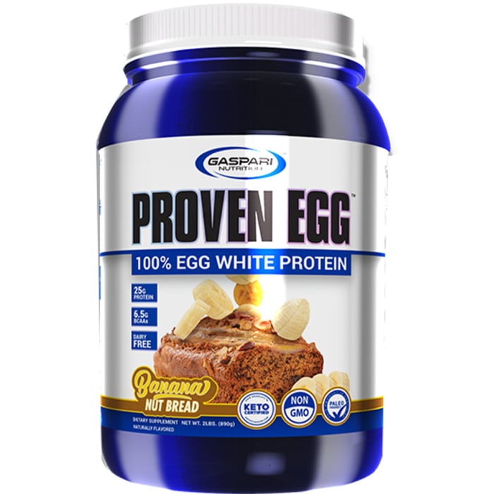 Gaspari Nutrition Proven 100% Egg White Protein 2lbs Banana Nut Bread