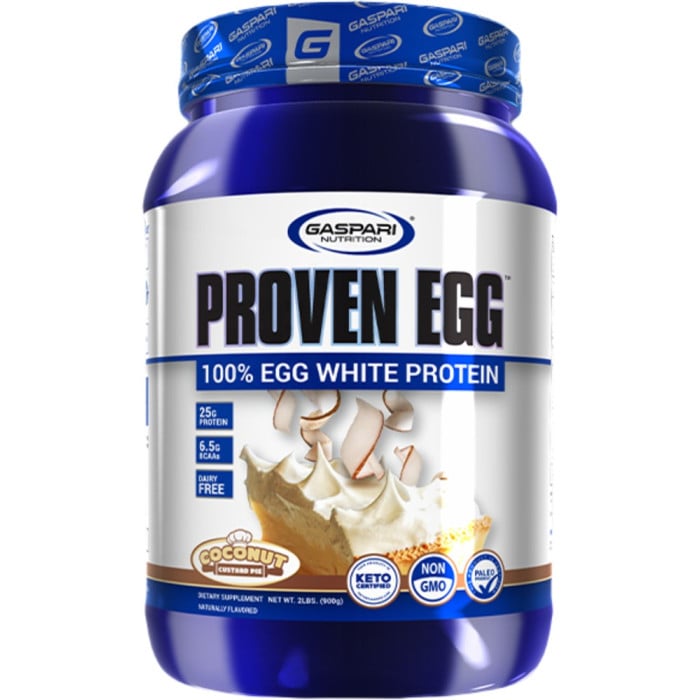 Gaspari Nutrition Proven 100% Egg White Protein - 2lbs Coconut Custard Pie