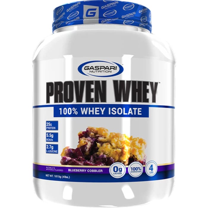 Gaspari Nutrition Proven Whey Isolate - 4lbs Blueberry Cobbler