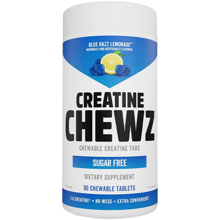 PVL Creatine Chewz - 80 Chewable Tablets Blue Razz Lemonade