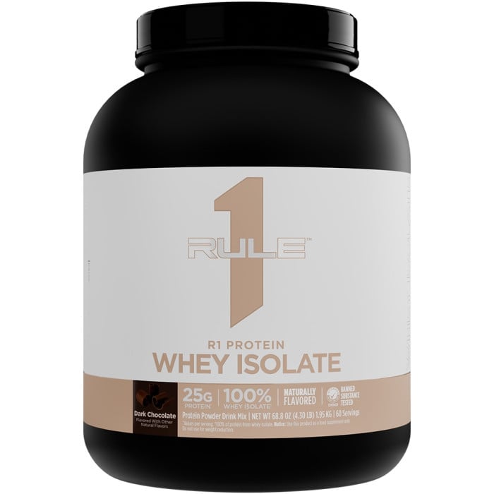 Rule 1 R1 Protein Isolate - 5lbs Dark Chocolate Naturally Flavored