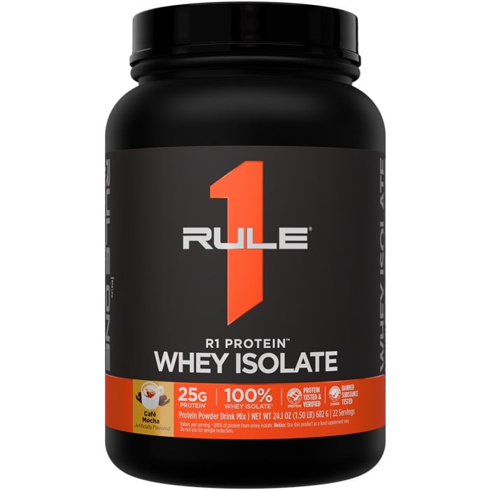 Rule 1 R1 Protein Whey Isolate - 1.5lbs Cafe Mocha