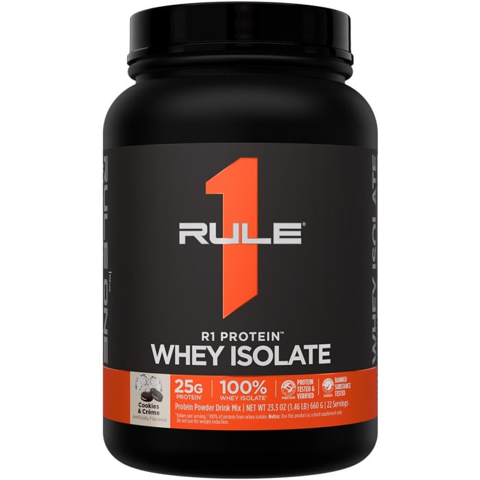 Rule 1 R1 Protein Whey Isolate - 1.5lbs Cookies & Creme