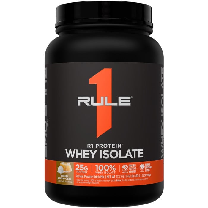 Rule 1 R1 Protein Whey Isolate - 1.5lbs Vanilla Butter Cake
