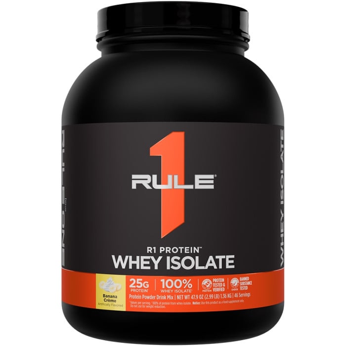 Rule 1 R1 Protein Whey Isolate - 3lbs Banana Creme