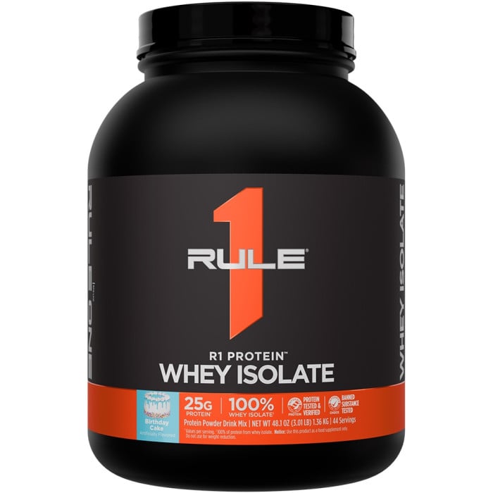 Rule 1 R1 Protein Whey Isolate - 3lbs Birthday Cake