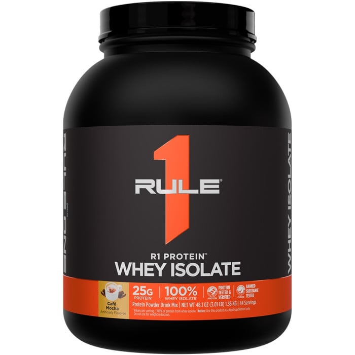 Rule 1 R1 Protein Whey Isolate - 3lbs Cafe Mocha
