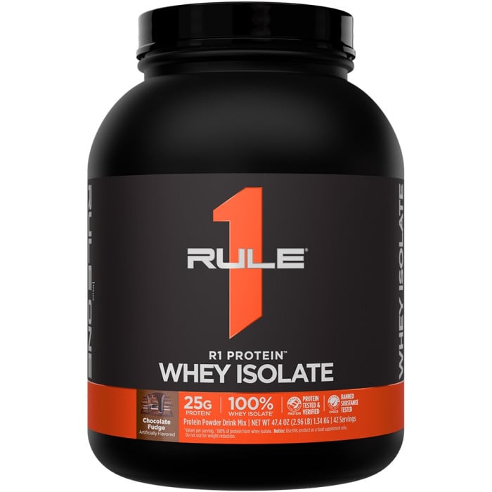 Rule 1 R1 Protein Whey Isolate - 3lbs Chocolate Fudge
